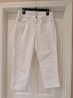 Parker Smith High Rise Cropped White Jeans Size 29